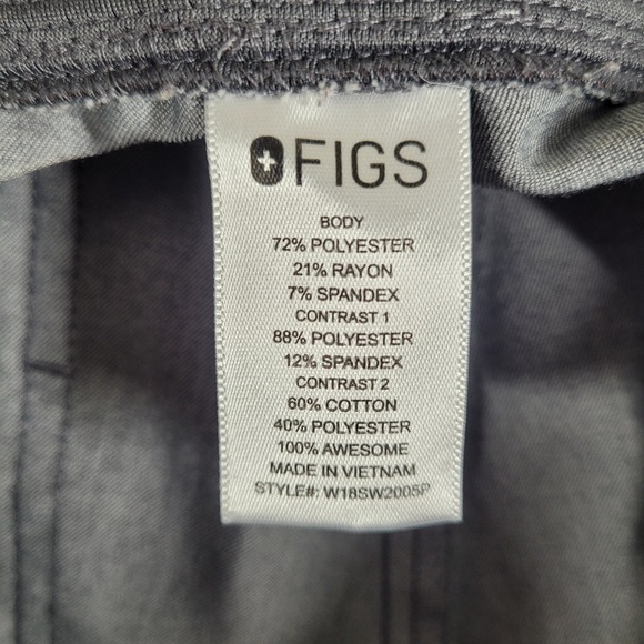 Figs Zamora Jogger Scrub Pants Women's Small Petite Gray Medical Uniform Utility - Picture 7 of 11